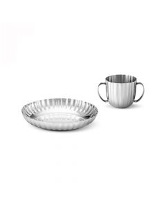 Georg Jensen 2-delig edelstalen kinderservies, 10019292