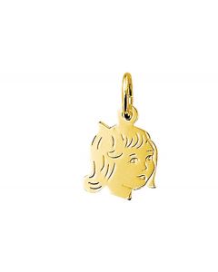 Geelgouden kinderkopje meisje 11 mm.