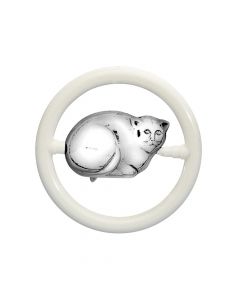 Zilveren rammelaar poes