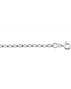 Rikkoert zilveren armband met jasseron schakel 15 cm.