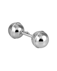 Zilveren rammelaar halter glad