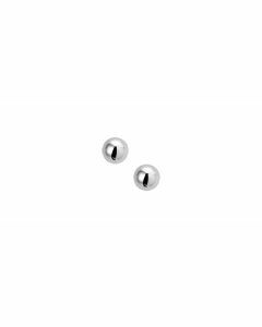 Rikkoert zilveren halve bol oorknoppen 6 mm.