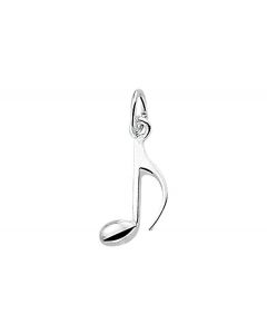 Zilveren hanger muzieknoot