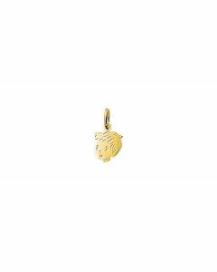 Geelgouden kinderkopje jongen 17 mm.