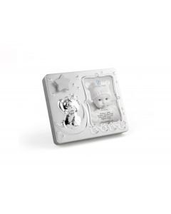 Verzilverde baby fotolijst met melodie