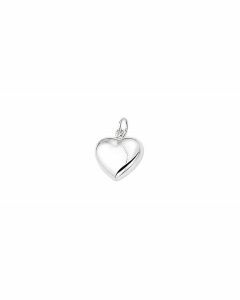 Zilveren hanger hart 13 mm.