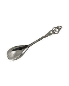 Verzilverde letterlepel W