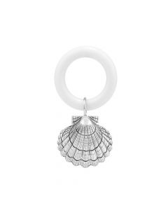 Zilveren rammelaar schelp, 34-16750
