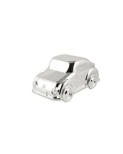 Verzilverde spaarpot auto