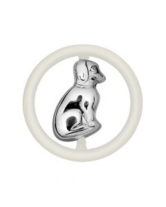 Zilveren rammelaar hond