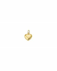Geelgouden hanger hart 8,5 mm.