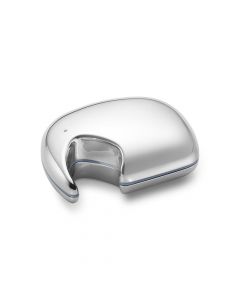 Georg Jensen edelstalen tand- en haarlokdoosje met blauwe binnenzijde, 10019779