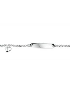 Zilveren plaatarmbandje gourmet 11 - 13 cm.