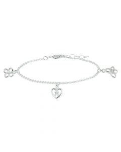 Zilveren bedelarmbandje 13 - 15 cm.
