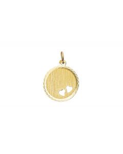 Geelgouden hanger met hartjes