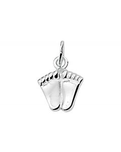 Zilveren hanger babyvoetjes