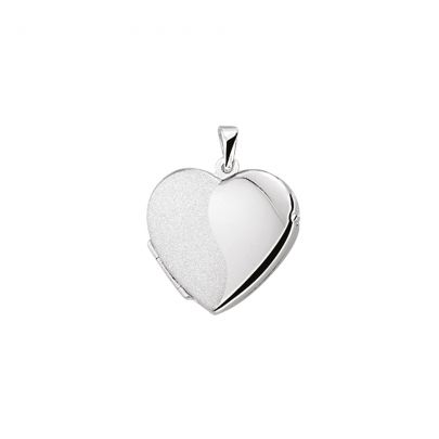 Zilveren medaillon in vorm van hart