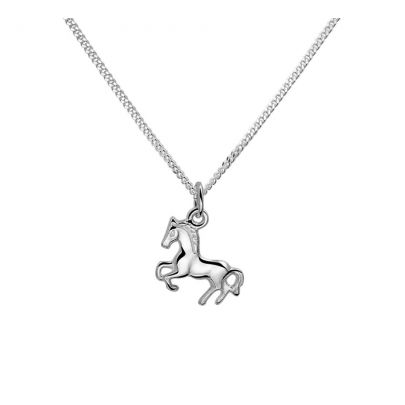 Rikkoert zilveren kinderketting met hanger paard 36 - 40 cm.