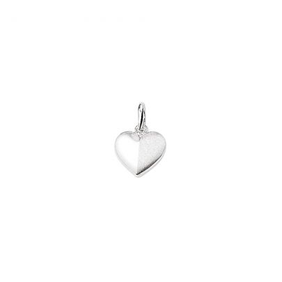 Rikkoert zilveren hanger hart mat/glans