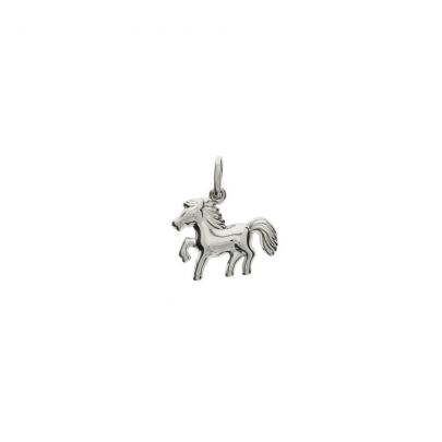 Rikkoert zilveren hanger paard
