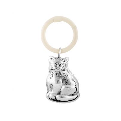 Zilveren rammelaar poes